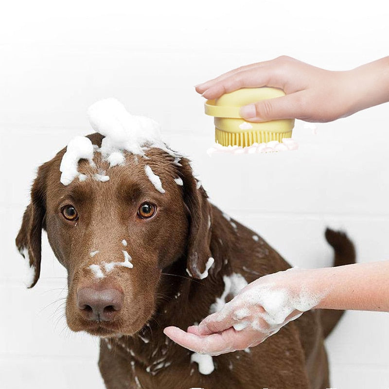 ESCOVA DE BANHO MASSAGEADORA PARA PETS